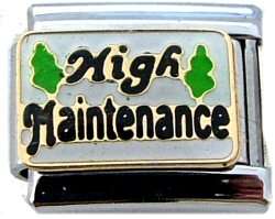 Italian Charms - Fits Nomination - Enamel - HIGH MAINTENANCE